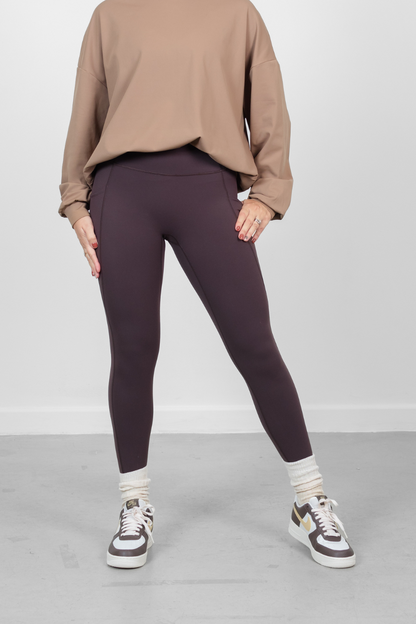 Soul Soft Recycled Leggings - Coffee Bean