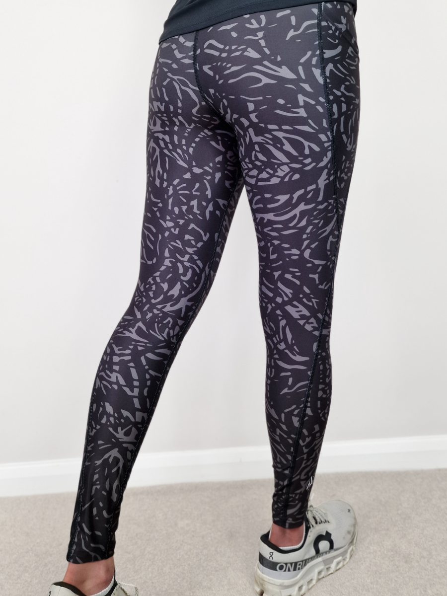 REACT Black &amp; Grey Print Leggings