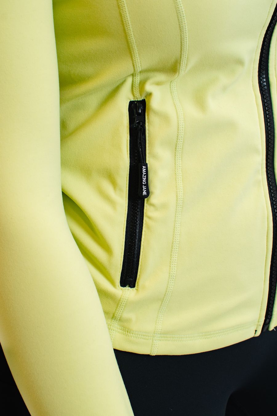 Soul Soft Recycled Zip Up Running Jacket - Lime